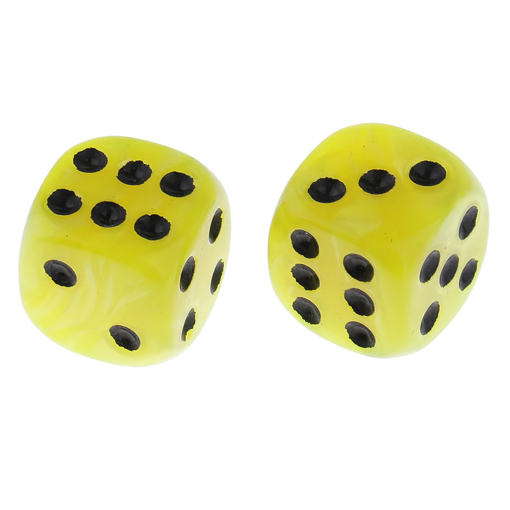 10 Pcs Plastic 6-sided Digital Dice D6 for Party Bar Pub Camping Travell Christmas Table Game D&D MTG RPG Gaming Acce 10-Color
