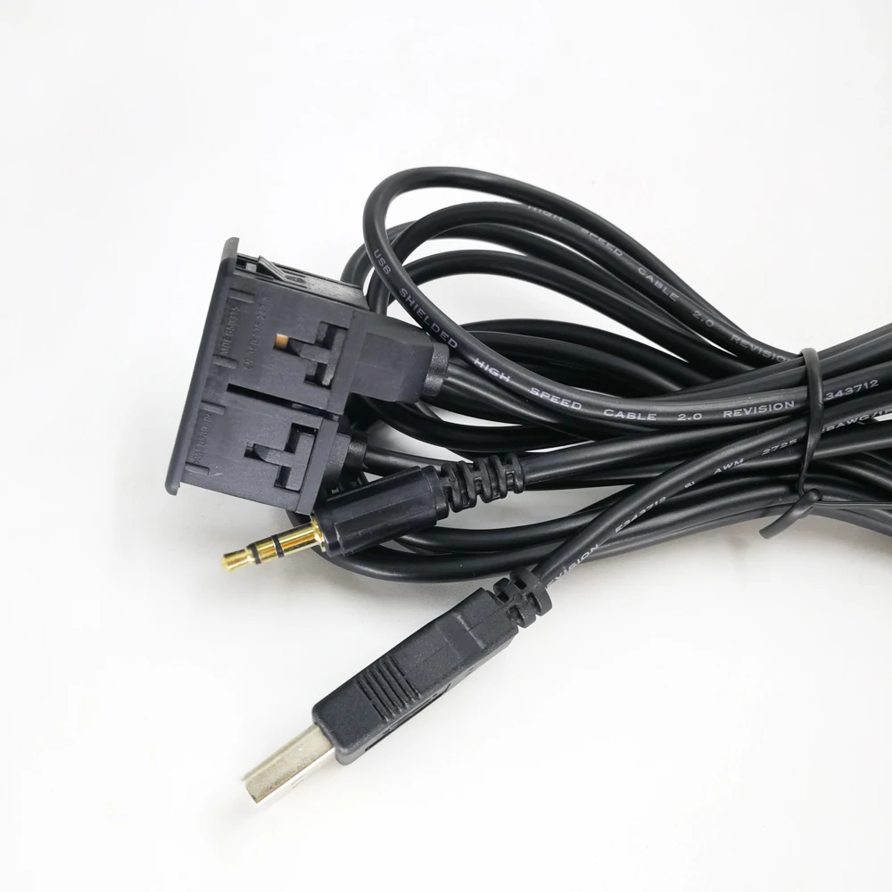 Biurlink 100 см автомобильный удлинитель AUX USB адаптер USB/AUX переключатель панели проводки для Mitsubishi Toyota Honda Volkswagen BMW FORD