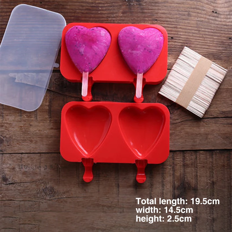 

High Quality Silicone Reusable DIY Frozen Ice Cream Popsicle Molds Ice Cream Maker Dessert Machine Fruit Ice Cream Maker