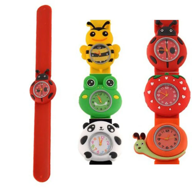 Модные детские часы с мультяшными персонажами детские Студенческие панды силиконовые водонепроницаемые кварцевые наручные часы с милым подарком студенческие часы