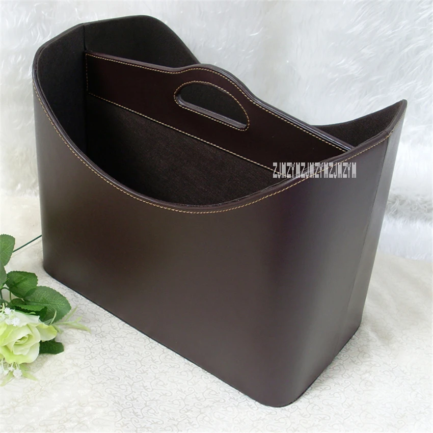 YMSN004 многоцелевой Бакалея кожаная емкость для хранения креативный кожаный подарочных корзин модные домашние Handbasket для журналы-газеты