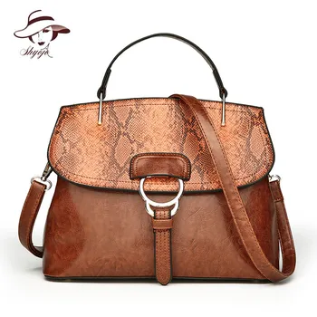 

2020 New High Quality Fashion Luxury Snake Skin PU Leather Women Bag Ladies Shoulder Bags Handbag Brand Designer Messenger Tote
