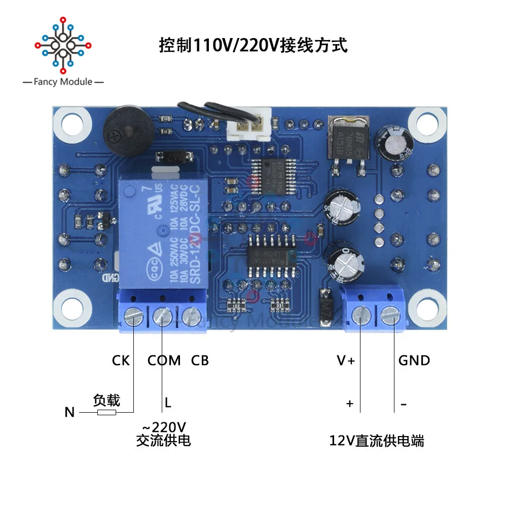 XH-W1308 Регулируемый двойной светодиодный цифровой дисплей постоянного тока 12 В переменного тока 110 В-220 в холодный датчик тепла Красный регулятор температуры термостат переключатель