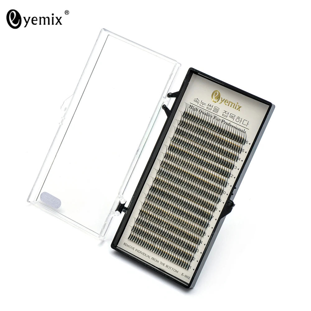 

Eyemix 16rows/Tray Synthetic Individual lash 0.15 Thickness C curl Black Y Eyelashes Extension