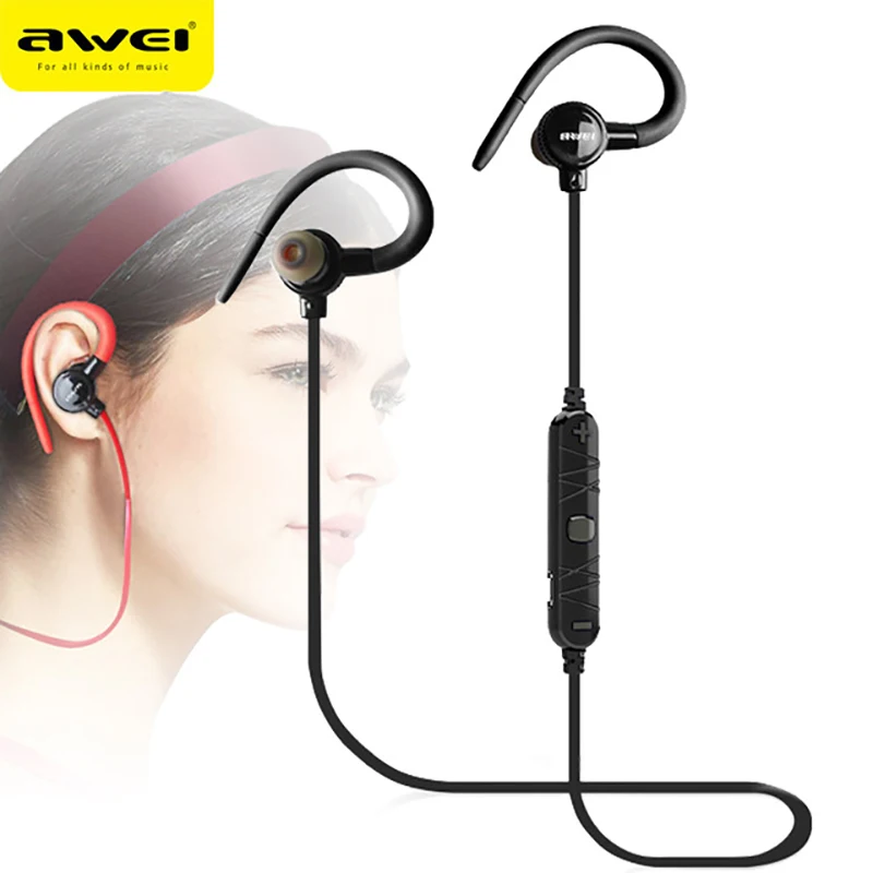 

AWEI A620BL In-Ear Wireless Bluetooth Stereo Earphones For Phone With Microphone Ear hook Headset Noise Isolation
