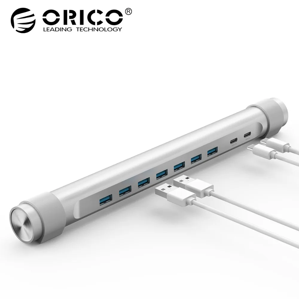 ORICO 7 Ports USB Hub USB3.0 & Type-c HUB 7 Ports USB 3.0 Splitter with Laptop Stand for Macbook Air Laptop Accessories ABS Hub ORICO 7 Ports USB Hub USB3.0 & Type-c HUB 7 Ports USB 3.0 Splitter with Laptop Stand for Macbook Air Laptop Accessories ABS Hub