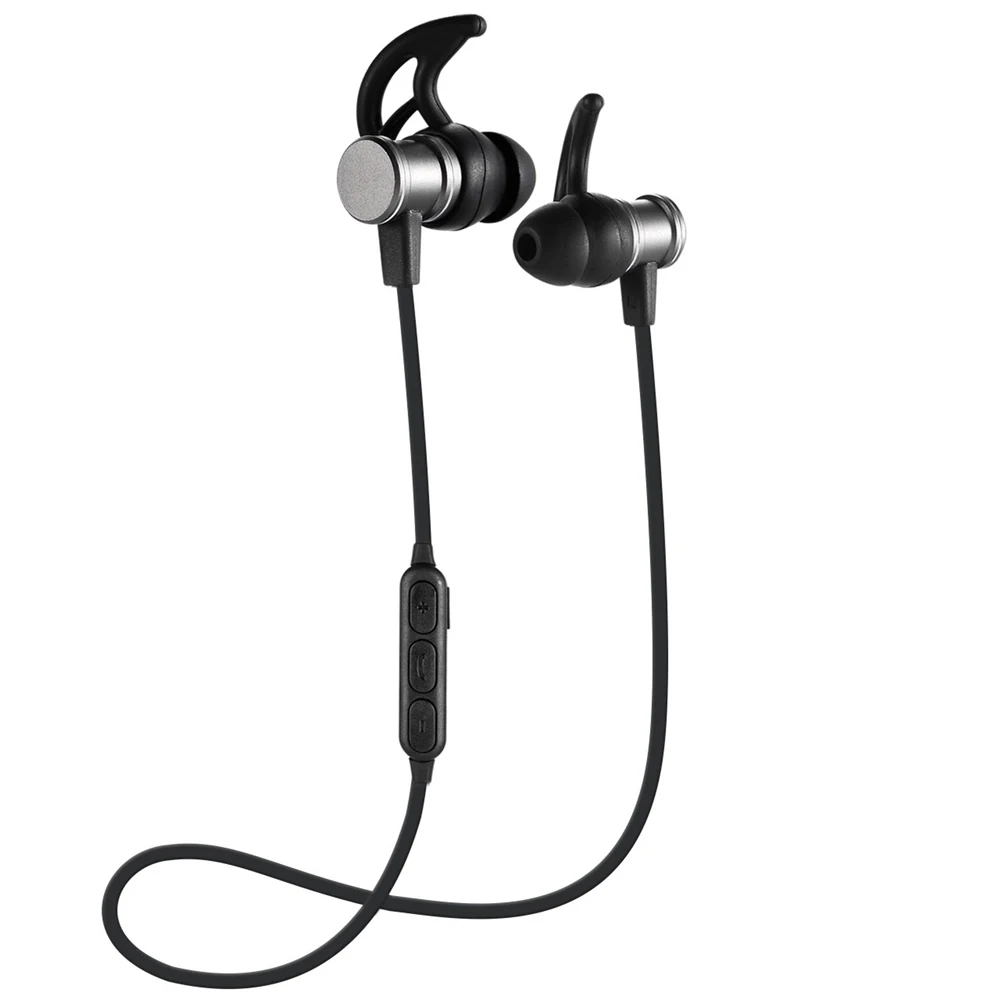 Qijiagu Dalam-Telinga Nirkabel Earphone Headset Magnetik Kontrol Komputer Ponsel Pintar dengan Mikrofon untuk Android iPhone Handphone