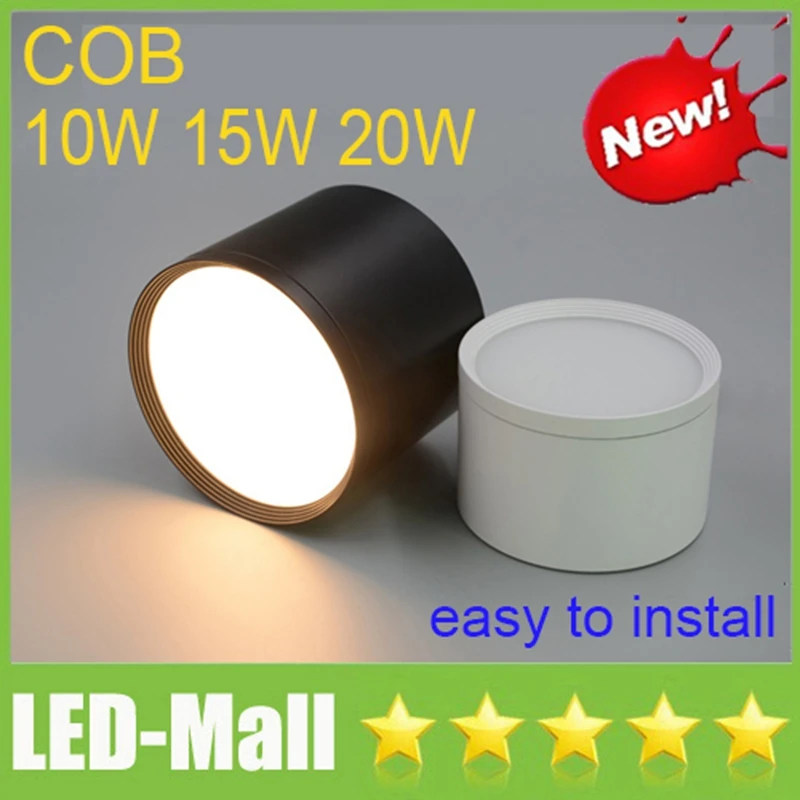 Cob 10w 15w 20w Surface Mounted Led Downlights 110 240v Easy To