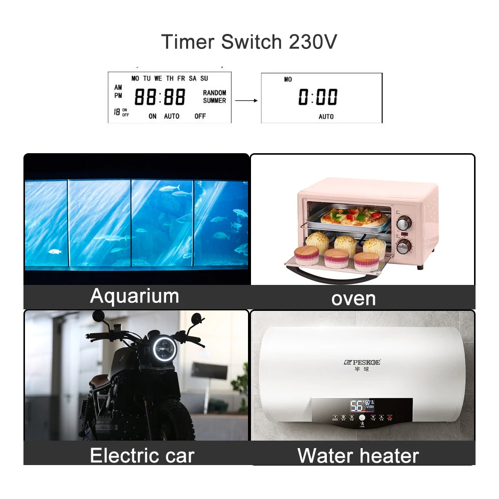 Digital Timer Switch 220V Weekly Programmable Timer Socket Outlets Sinotimer for Household with 16 Setting 12hr/24hr Functions timer switch programmable timer switch time switch