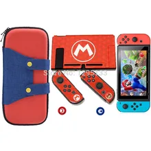 Storage Bag for Nintend Switch Console Tempered Glass Screen Protector for Nintendoswitch Joystick Grip Caps for Nitendo Joy-Con