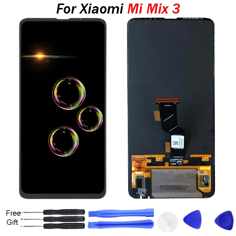 

For Xiaomi Mi Mix 3 LCD Display Original Touch Screen Digitizer Assembly Mi MIX3 LCD Replacement Parts With Frame 6.39" screen