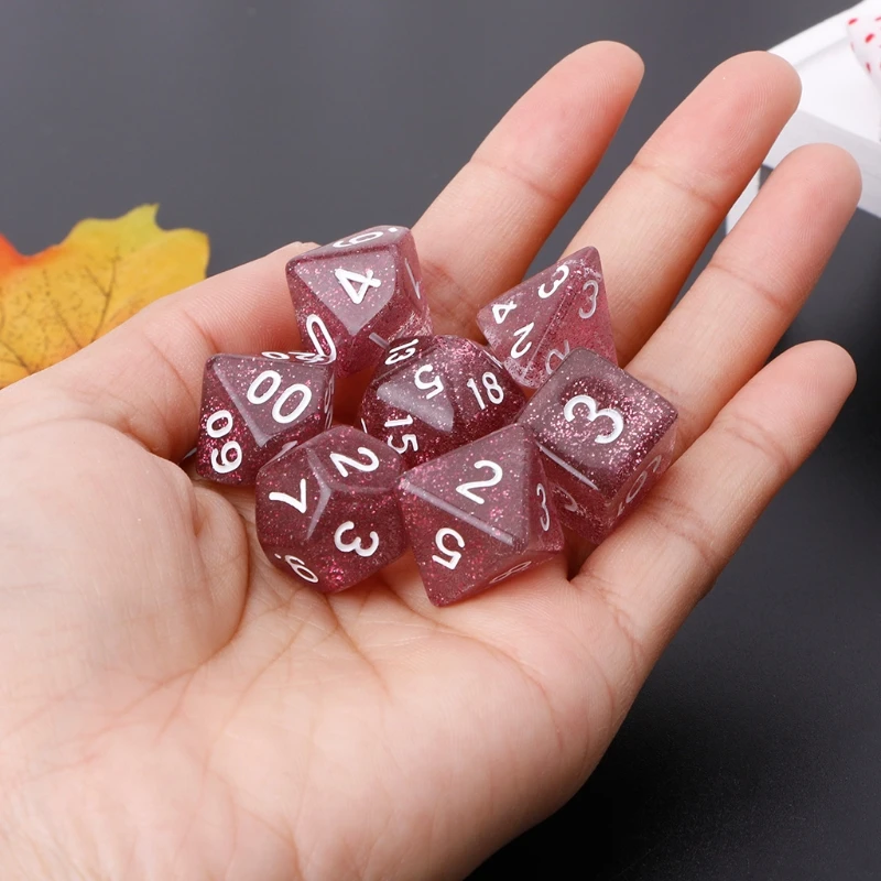 Мерцающие многогранные кости для Dragon Pathfinder D20 D12 D10 % D8 D6 D4 7 шт./компл. кубики|Кубики|