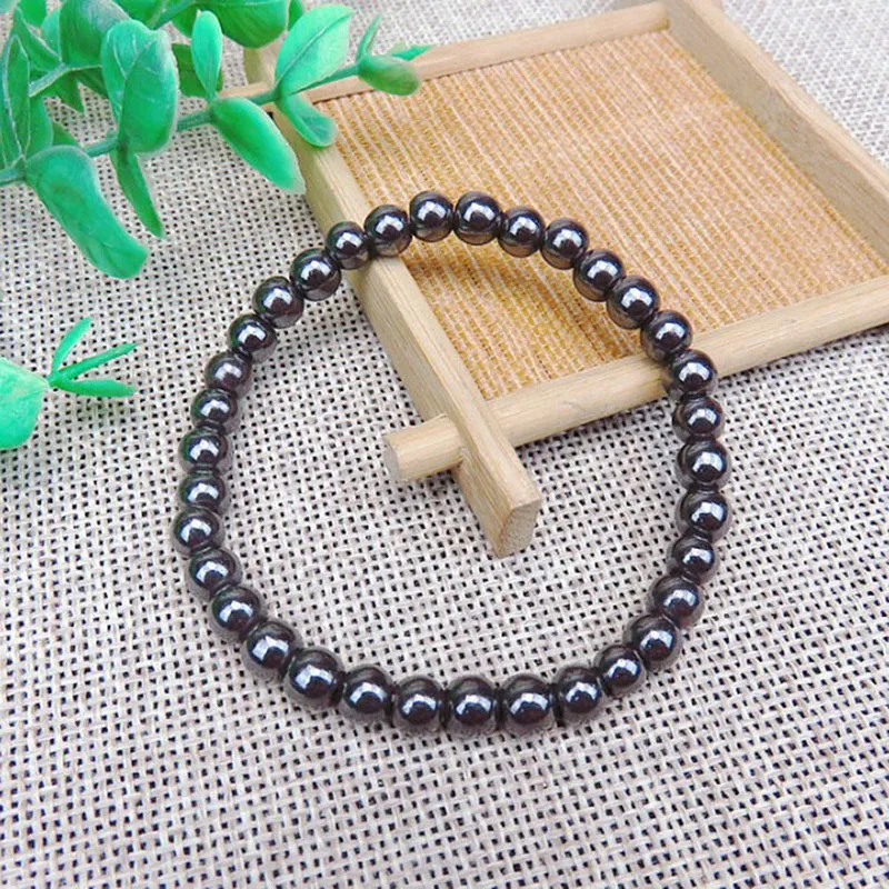 

1PC Magnetic Black Stone Extensible Bracelet Weight Loss Magnetic Therapy Bracelet Anklet Slimming Product Health Care