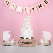 Прибытие набор корзина Хрустальный торт золото зеркало лицо Кекс сладкие конфеты помадка стол декор для стола для бара