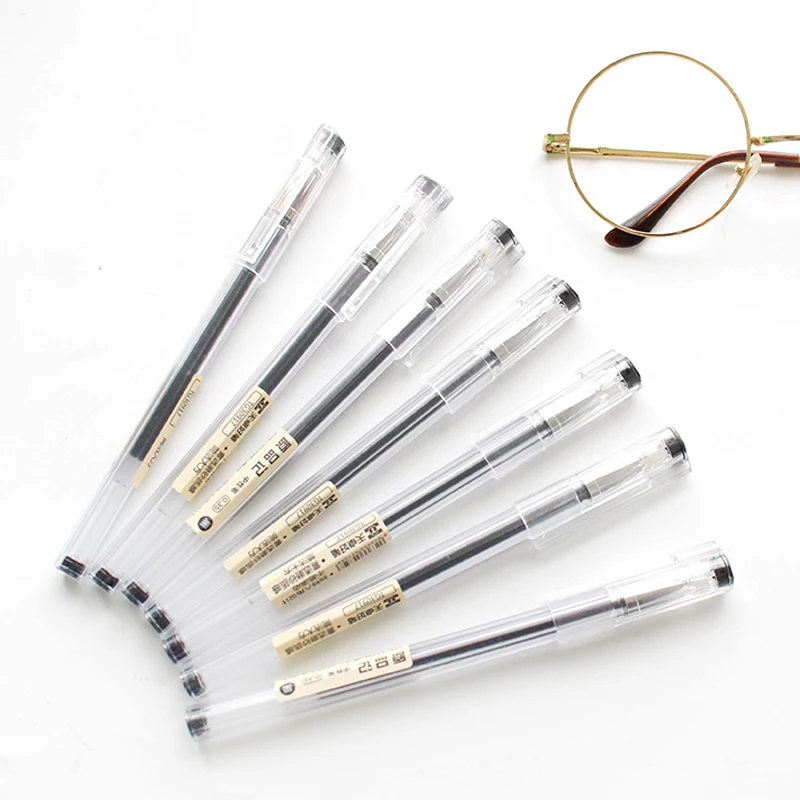 0.35mm Porous-Point Pens Gel Ink Pen Black Ink Office School Writing Supplies Stationery Item
