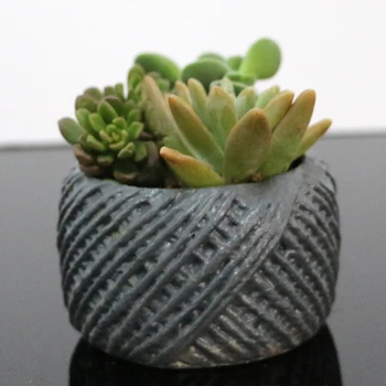 

New 3D Wool ball molding concrete flowerpot silicone mold cement succulent plant pot mold