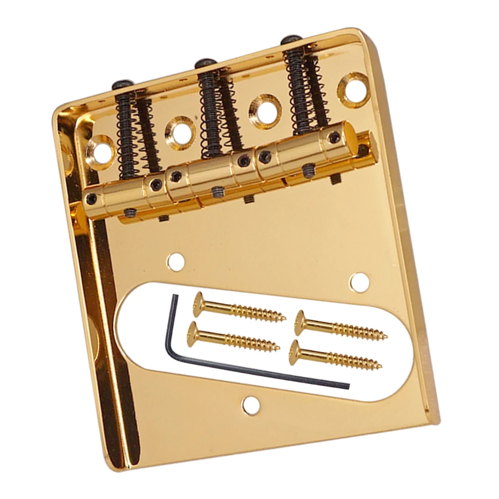 3 String Electric Guitar Saddle Tremolo Fixed Bridge for TL TELE Telecaster Guitar