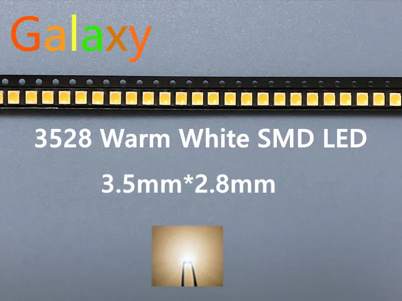 2000 шт. 1210 SMD SMT 3528 Светодиодный теплый белый блок питания PLCC-2 лампочка SMD чип для всех видов светодиодный свет