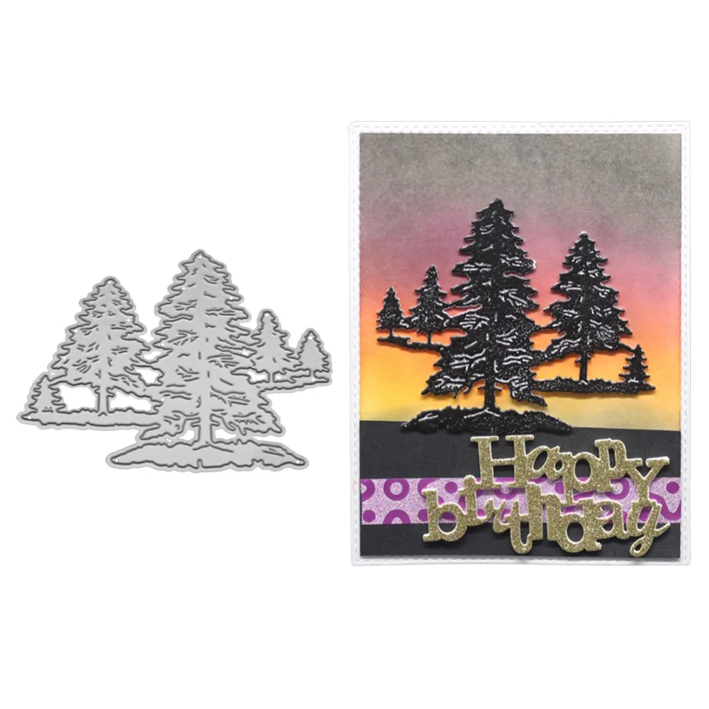 

Small Forest Trees Metal Cutting Dies For DIY Scrapbooking Decorative Paper Cards Making Craft Supplies Embossing 2019 New Dies