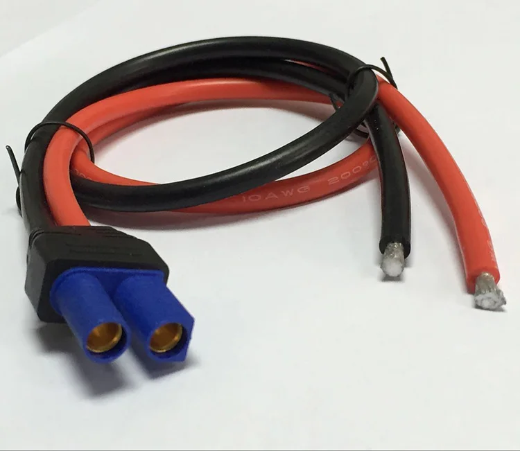 EC5 macho conector rápido 50A/3239/10AWG de cobre Cable para coche RC helicóptero Multi-Copter de refuerzo arrancador de batería de coche