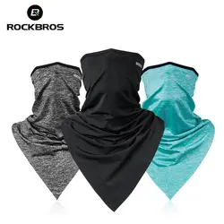 ROCKBROS Лето Велоспорт маска Треугольники велосипед Ice дышащая ткань езда на велосипеде шарфы Защита от солнца пыли шарф спорта