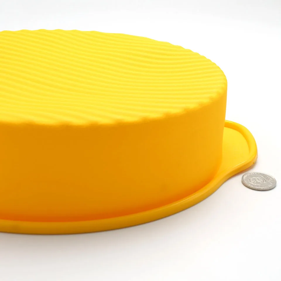 9 дюймов 28,5*24,5*6,2 см 175 г DlY круглой формы 3D силиконовые формы для торта жаропрочные Инструменты для выпечки форма для выпечки E874