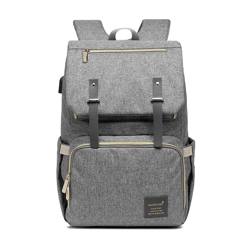 

New USB Interface Baby Diaper Bag Backpack Large Capacity nursing Nappy Bag Rechargeable Maternity Mummy Bag For Baby Care
