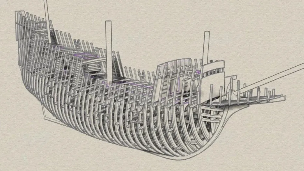 Новая версия весь ребро рамка военный корабль комплект может цветок 1620 деревянная модель парусника