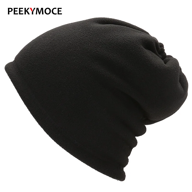 

Peekymoce 2019 New Winter Hat For Women Men Thickened Collar Scarves Neck Scarf Hats and scarves dual-use plus velvet