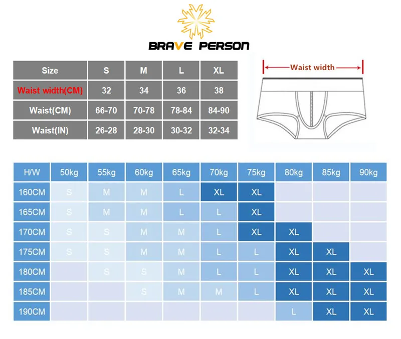Мужские трусы-боксеры от BRAVE PERSON, Супер Мягкое высококачественное нижнее белье, тонкие дышащие мужские трусы B1005