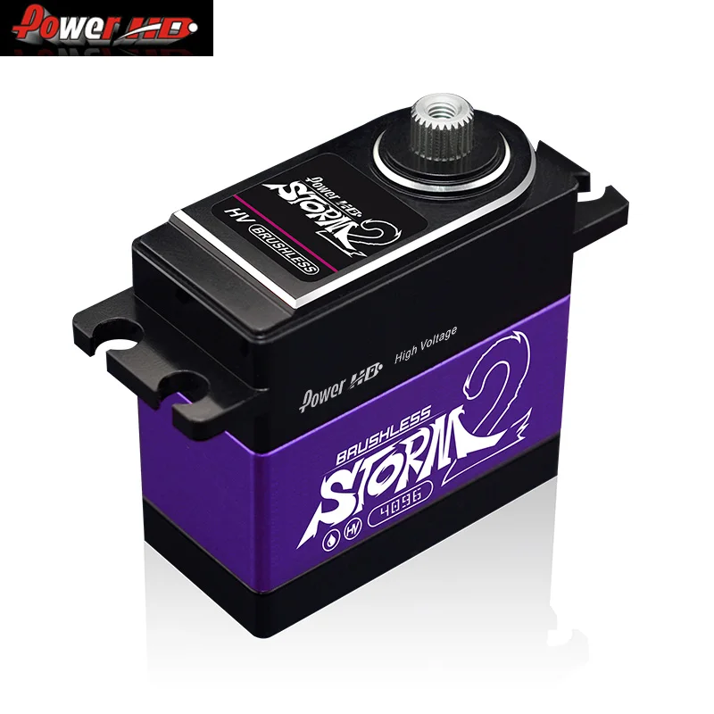 

POWER HD STORM-2 brushless 37KG High Voltage large torque metal gear digital servo for TRAXXA S TRX4 UDR FUTABA Rc car