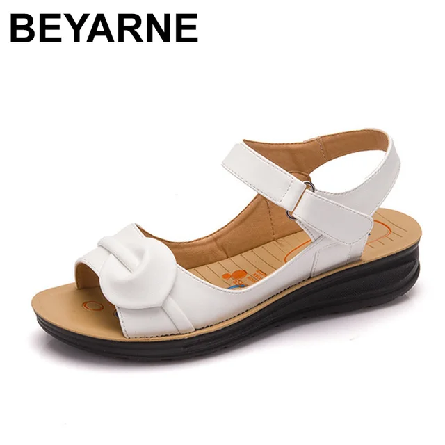 BEYARNE 2018 Summer Women Sandals,Shoes Woman Vintage Ladies Flat Gladiator Sandals Shoes Platforms zapatos mujer