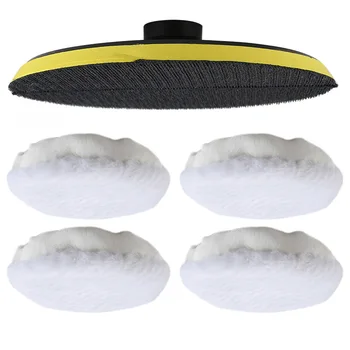 

7" Car Polishing Pads 5PCs/Set Woolen Polishing Buffing Waxing Pad Kit For Car Polisher Buffer Car-Styling
