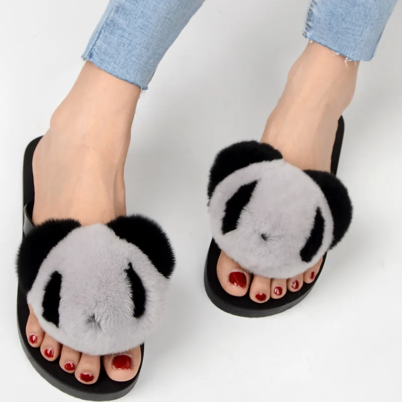slipper real fur pompom (5)