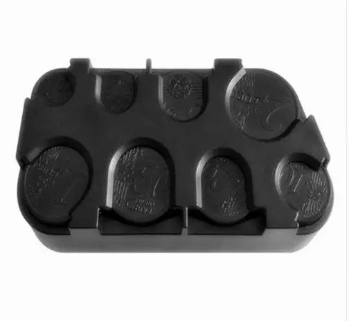 HNXZXB портативный карамельный цвет Высокая емкость пластик креативный евро монета диспенсер для хранения монет кошелек держатели для кошельков чехол для хранения - Цвет: Black