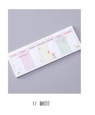 cute long memo pad print cute cartoon kawaii message paper sticker sticky note for school office supplies stationery - Цвет: D