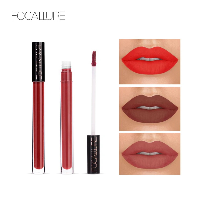 

FOCALLURE Waterproof Liquid Lipstick Matte Velvet Batom Sexy Red Lip Smooth Long-lasting Non-stick Cup Lip Stick