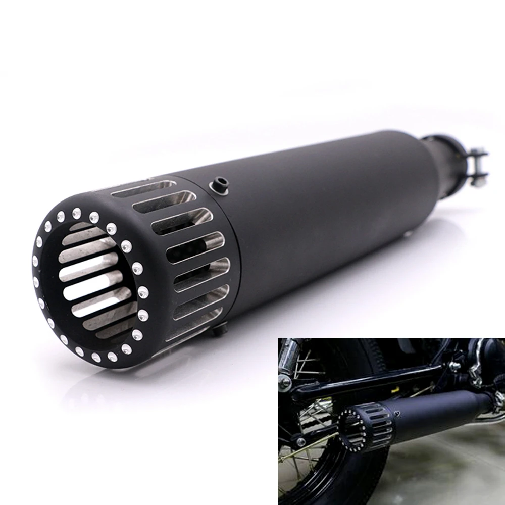 Черная мотоциклетная выхлопная труба без шнуровки для Harley Sportster XL883 1200 Honda CG EN125 |