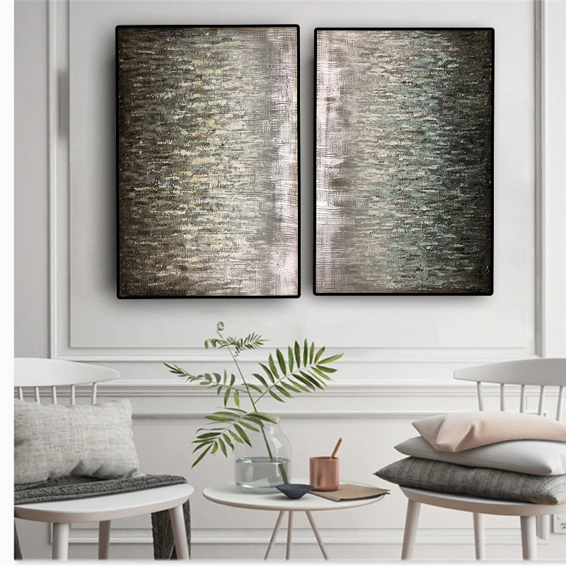 

Abstract Yellow Green Black Oil Painting on Canvas Posters and Prints Scandinavian Wall Art Picture Kids Room Cuadros Decor