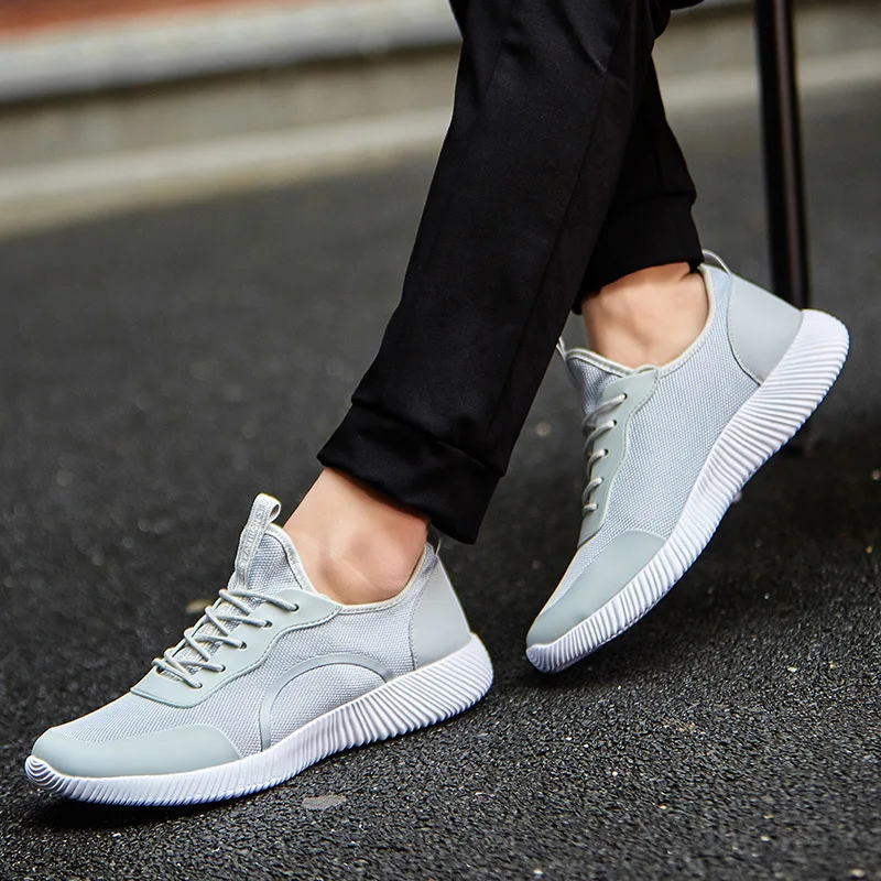 2018 Mâle bleu Lace Appartements Chaussures Lumière D'été Pour Garçon gris Mode Grande 47 Occasionnels Respirant Taille Noir Up Hommes 35 wxUSXzpq6