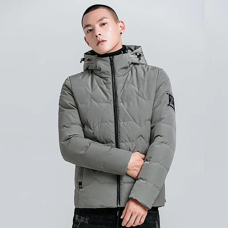 Capuchon Manteaux 108 Et Noir Couleur Hommes gris D'hiver ardoisé À Col Solide Vestes MUzpSV