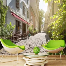 Пользовательские 3D фото обои европейских Стиль кафе-бар Чай Магазин Персонализированные Книги по искусству Street View Wall Street росписи обои 3D