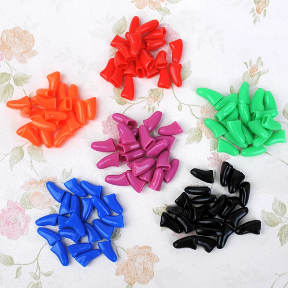 

20pcs Cats Kitten Paws Grooming Nail Claw Cap+Adhesive Glue+Applicator Soft Pet Nail Cover/Paws Caps Pet Supplies