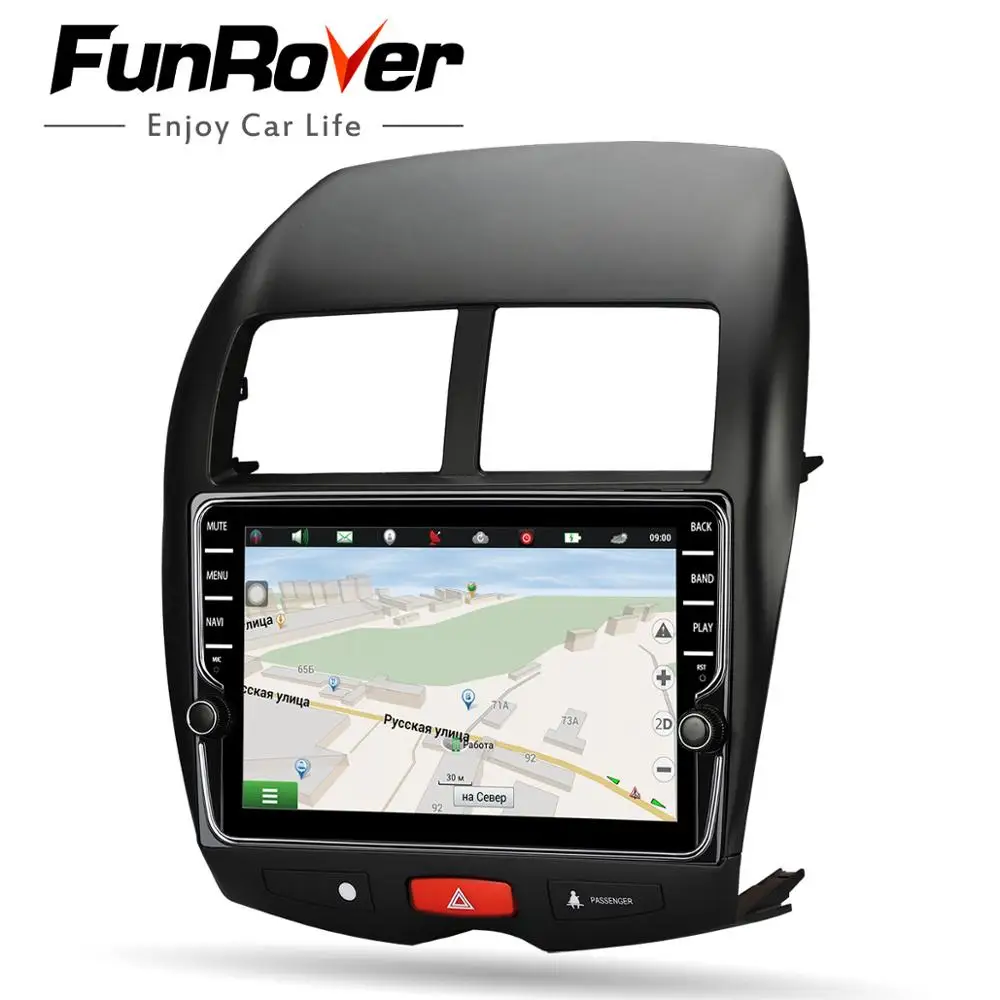 Funrover 9 ''Android 8,0 автомобильный dvd мультимедиа для Mitsubishi ASX 2010-17 peugeot 4008 Citroen C4 Aircross gps навигатор 2G 32G rom