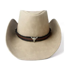 Женская и мужская кожаная западная ковбойская шляпа для джентльмена фетора сомбреро папа шляпа