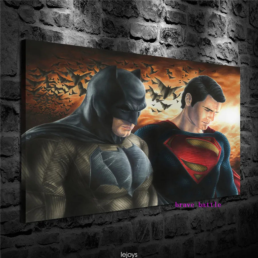 Dc Comics Супермен Бэтмен холст картина печать гостиная домашний декор Современное
