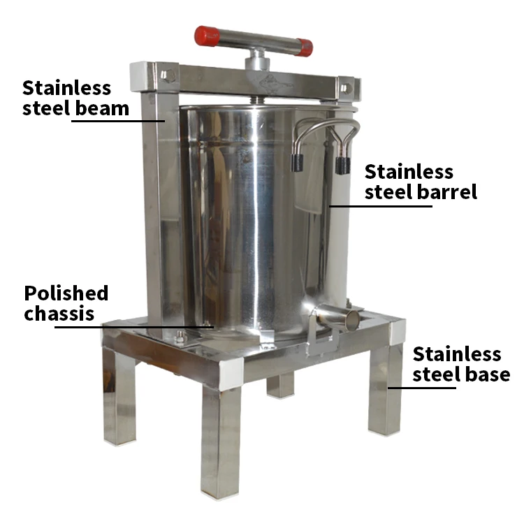 Машина для прижима парафинового меда из нержавеющей стали ручная полностью закрытая восковая пресс-машина медовая прокатная мельница восковая машина 1 шт