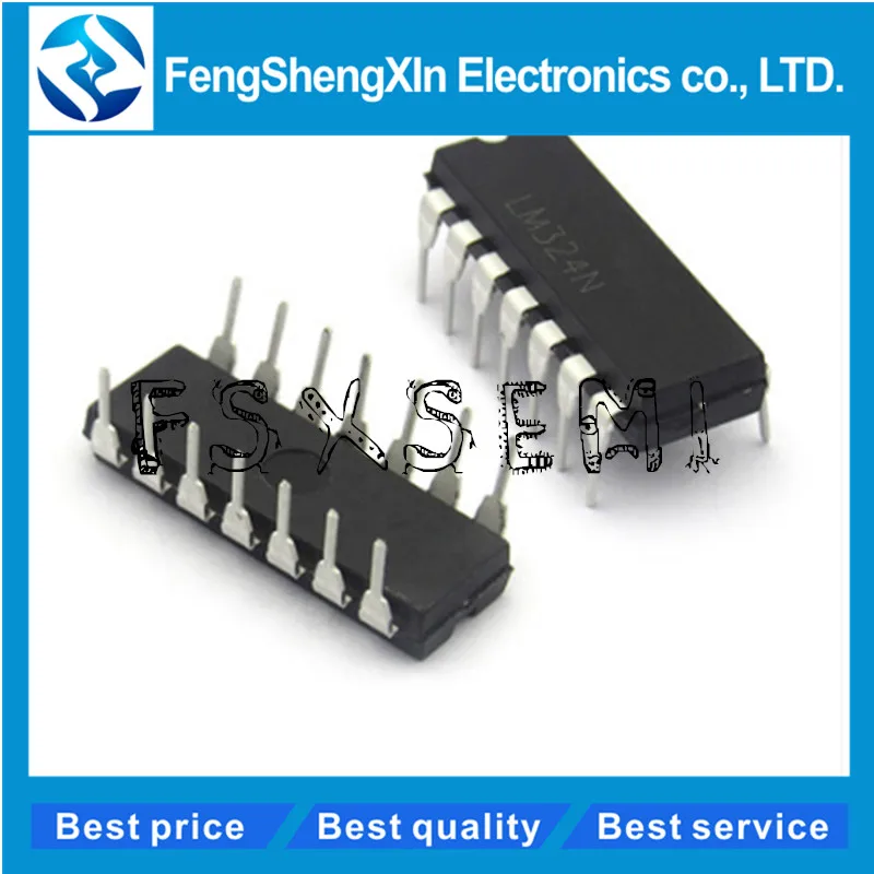 

10pcs/lot New LM324N LM324 DIP-14 LOW POWER QUAD OPERATIONAL AMPLIFIERS