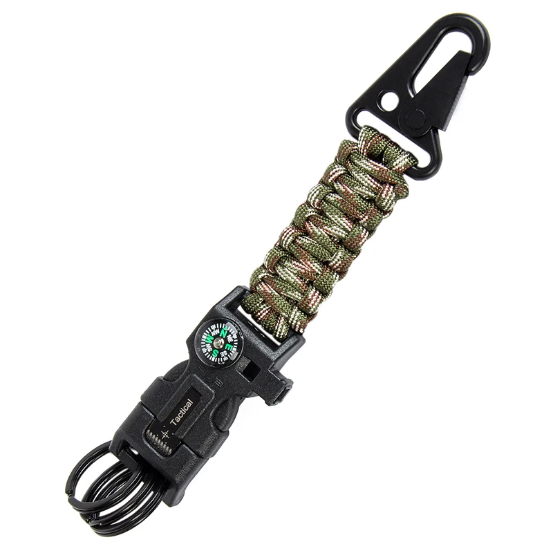 Outdoor Camping Paracord Tactical Umbrella Hiking Rope Hook Olecranon Molle Hook Survival Gear EDC Military Nylon Keychain Clasp (3)