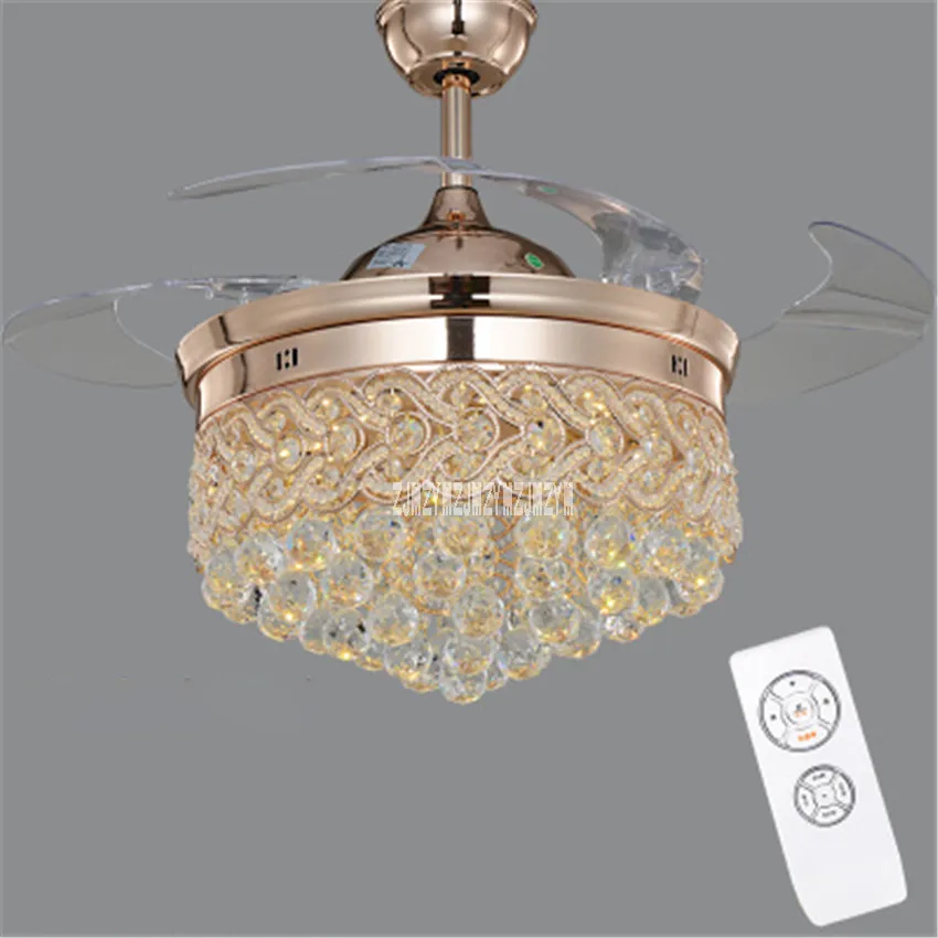 SYA0 Modern LED Chrome Crystal Ceiling Fan Bedroom Living Room Folding Ceiling Fan Remote Control Decorative Home Lamp 220v/110V ceiling-fan-light-remote : image SYA0 Modern LED Chrome Crystal Ceiling Fan Bedroom Living Room Folding Ceiling Fan Remote Control Decorative Home Lamp 220v/110V ceiling-fan-light-remote